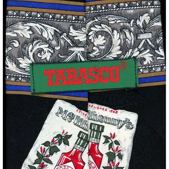 Vintage Tabasco Neck Tie 100% Silk Hot Pepper Sauce Novelty Collector - Picture 1 of 9